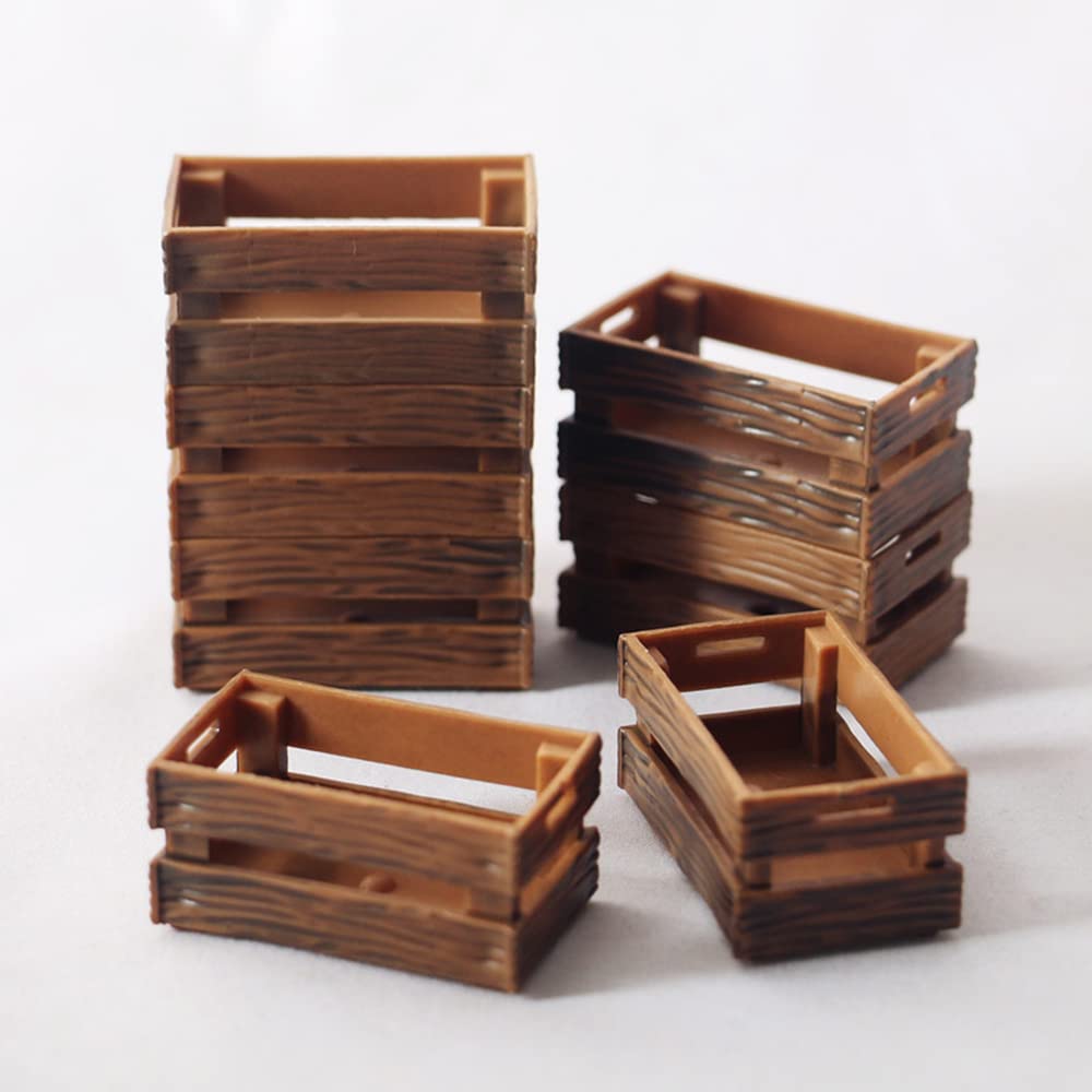 Amazon | Luottus ミニ 収納ボックス 5個入 木枠 プラスチック ケース